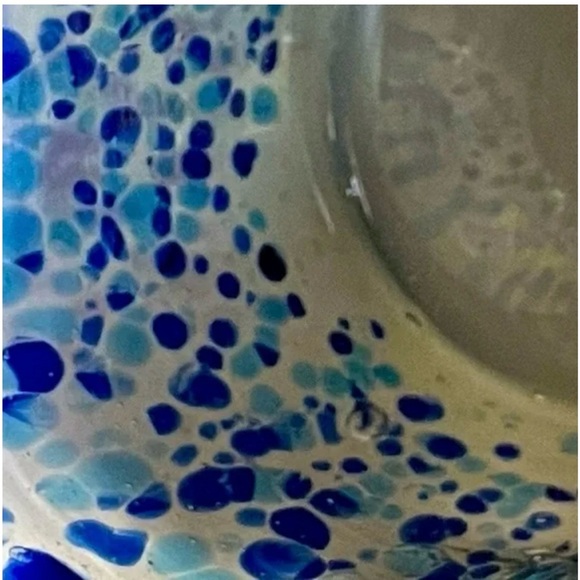 Blue Speckled Glass Art Piece - Picture 9 of 13
